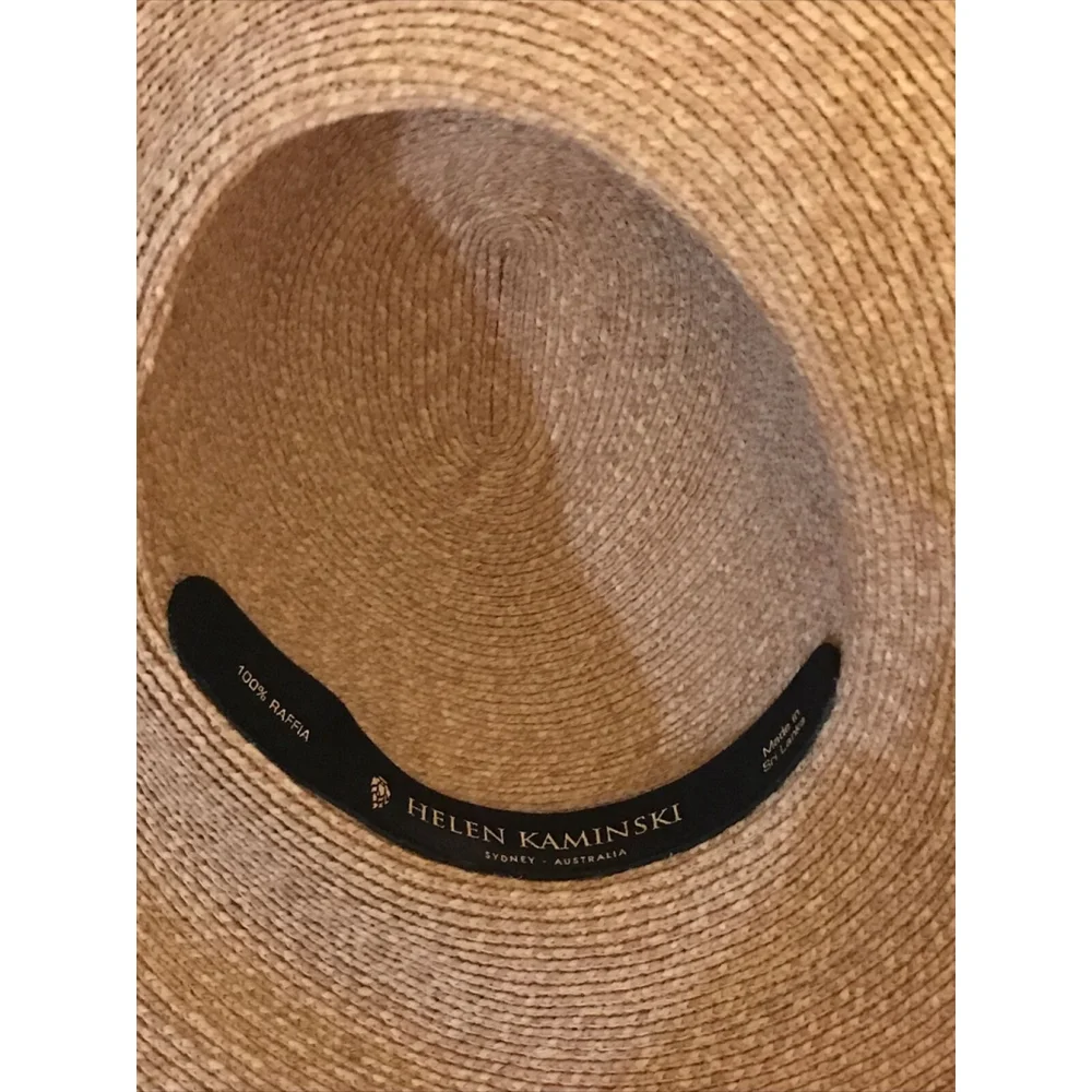 HELEN KAMINSKI 4” HAT WIDE BRIM DELPHINA RAFFIA - Picture 10 of 13